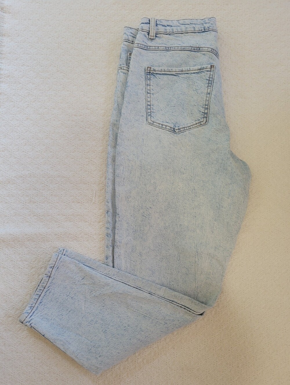 Denim&Co Light Wash Straight Leg Jeans